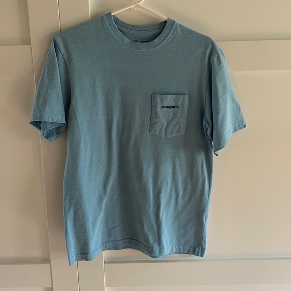 Mens Patagonia blue Responsibili-tee. - Picture 1 of 5